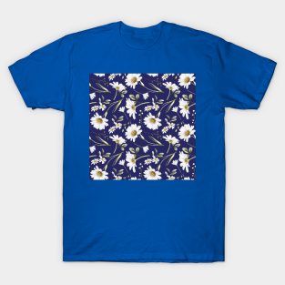 White Watercolor Flowers 2 T-Shirt